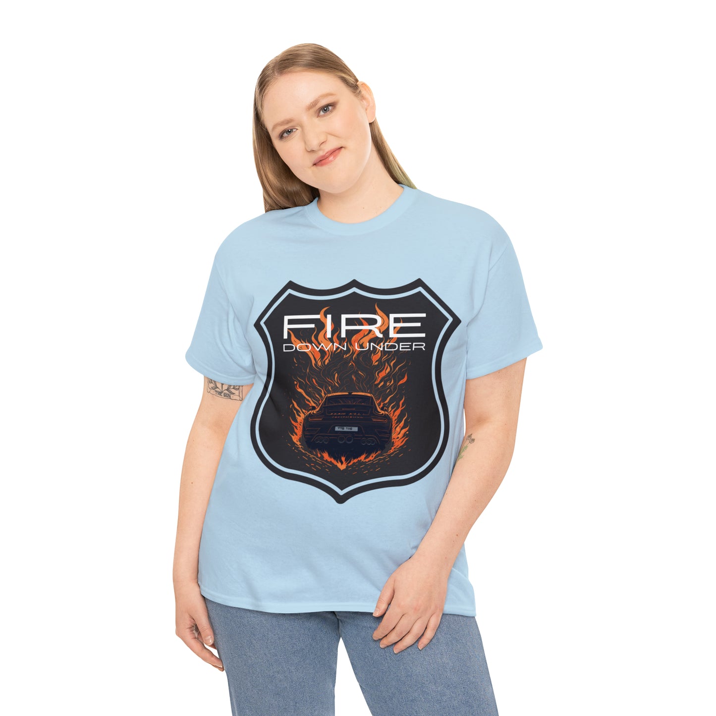 FIRE DOWN UNDER Unisex Heavy Cotton Tee