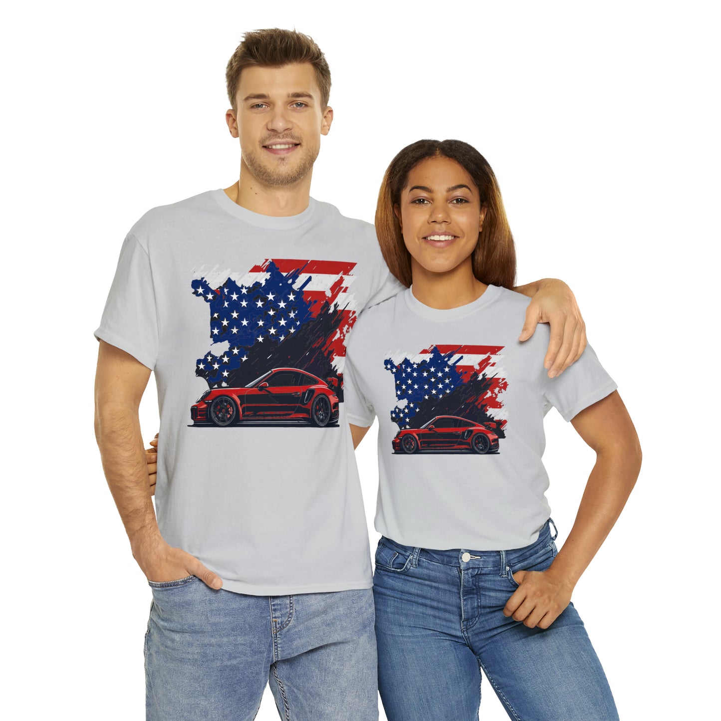 US FLAG RED Unisex Heavy Cotton Tee