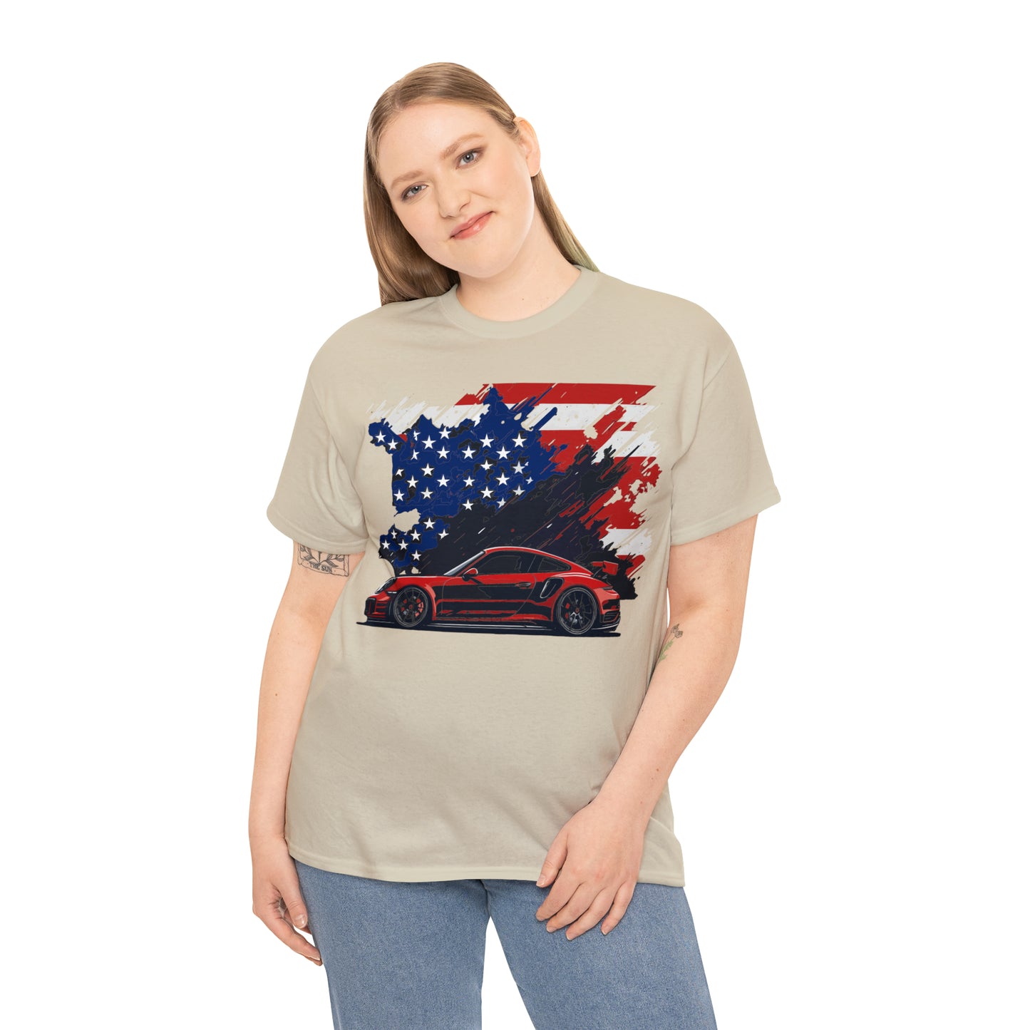 US FLAG RED Unisex Heavy Cotton Tee