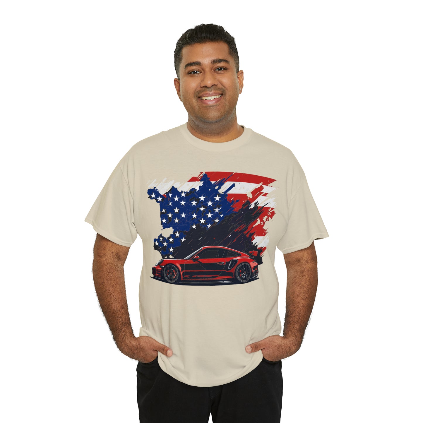 US FLAG RED Unisex Heavy Cotton Tee