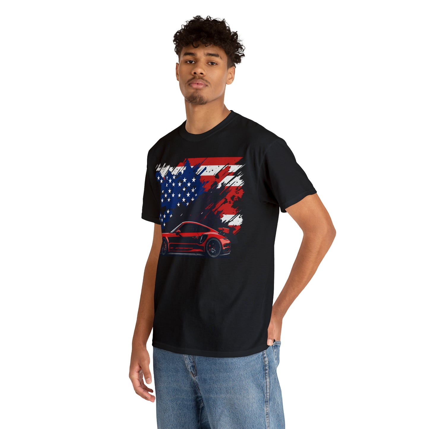 US FLAG RED Unisex Heavy Cotton Tee