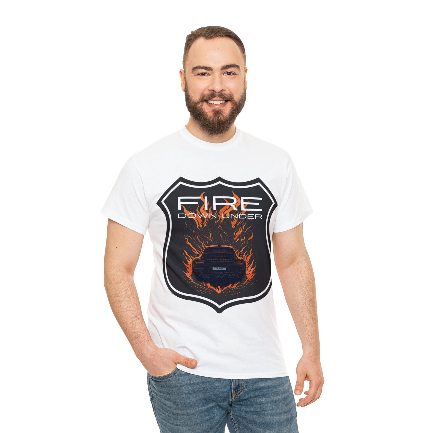 FIRE DOWN UNDER Unisex Heavy Cotton Tee