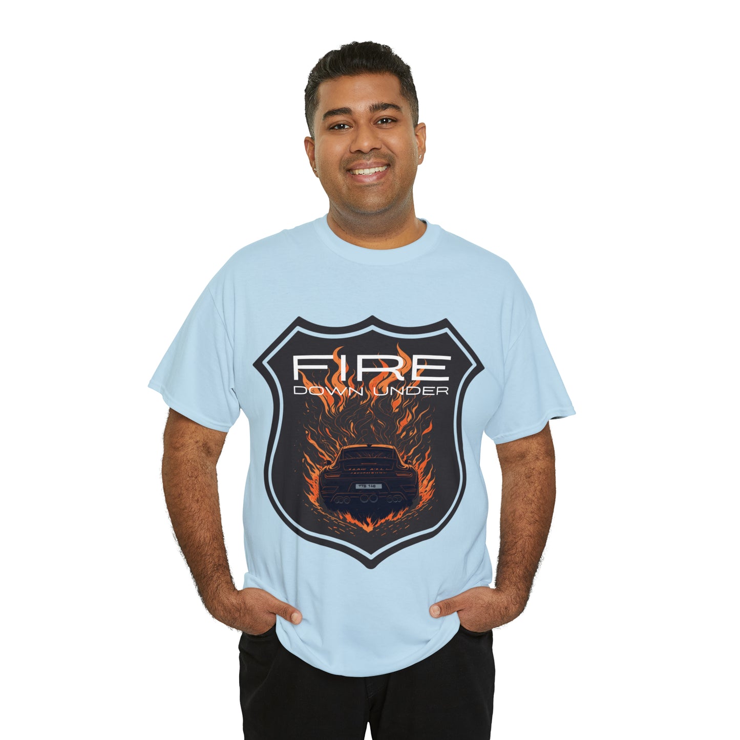 FIRE DOWN UNDER Unisex Heavy Cotton Tee