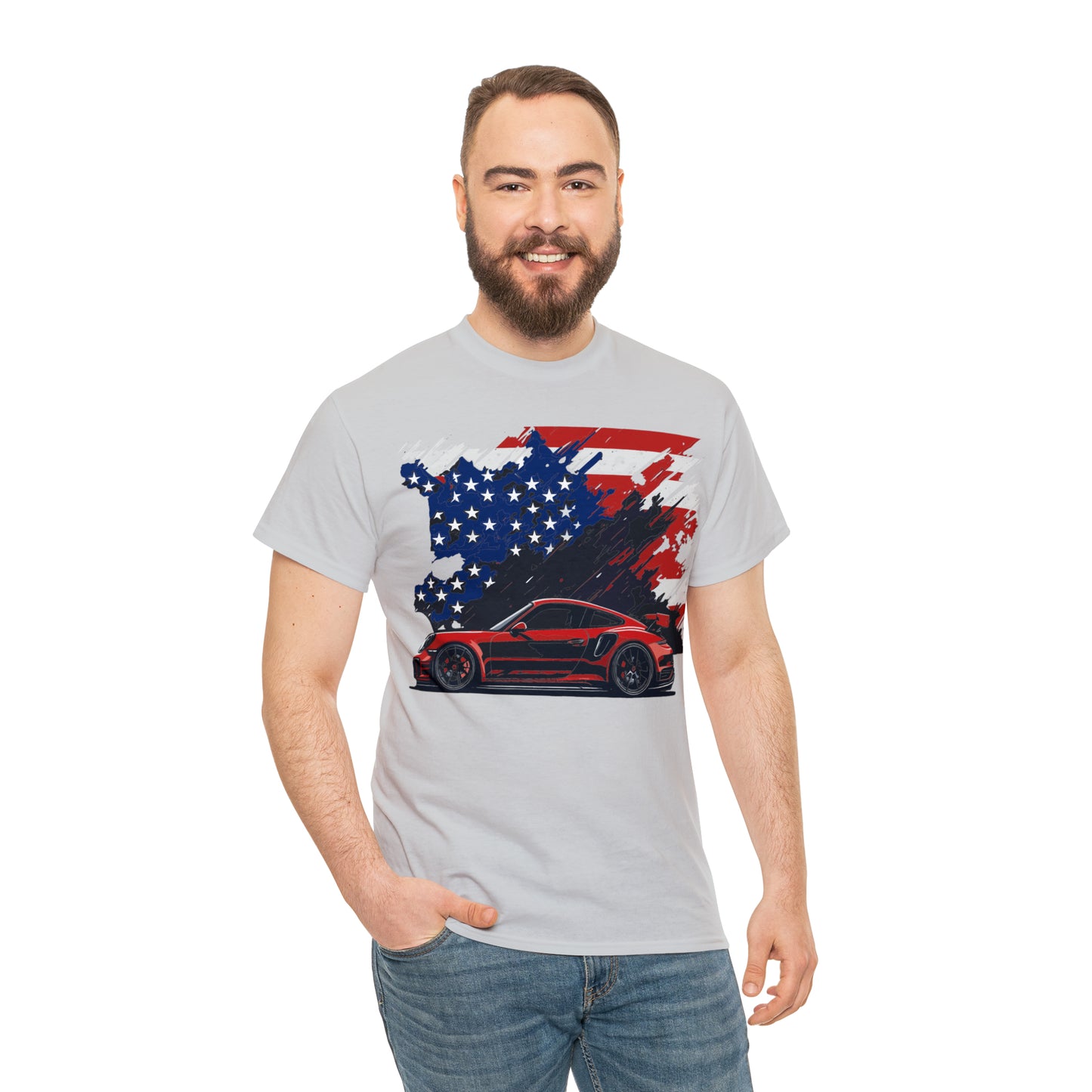 US FLAG RED Unisex Heavy Cotton Tee