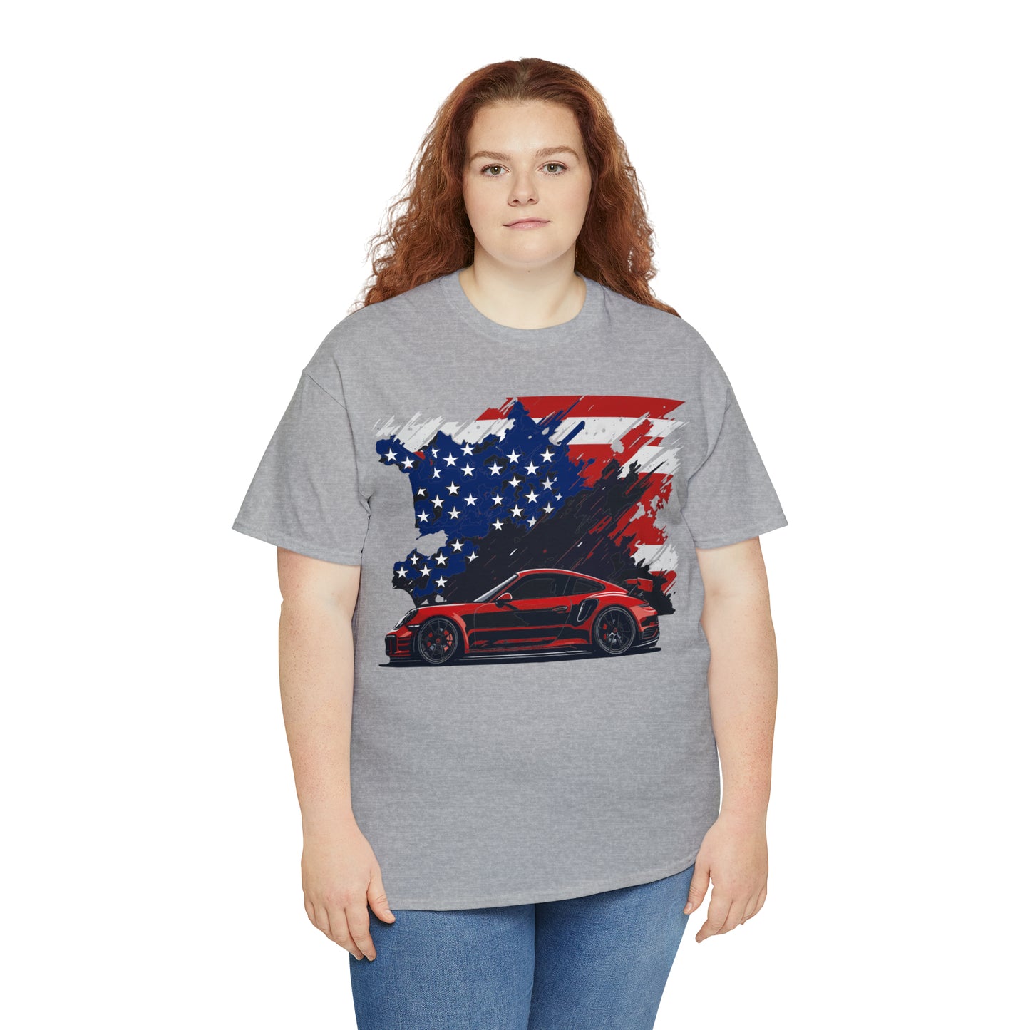 US FLAG RED Unisex Heavy Cotton Tee