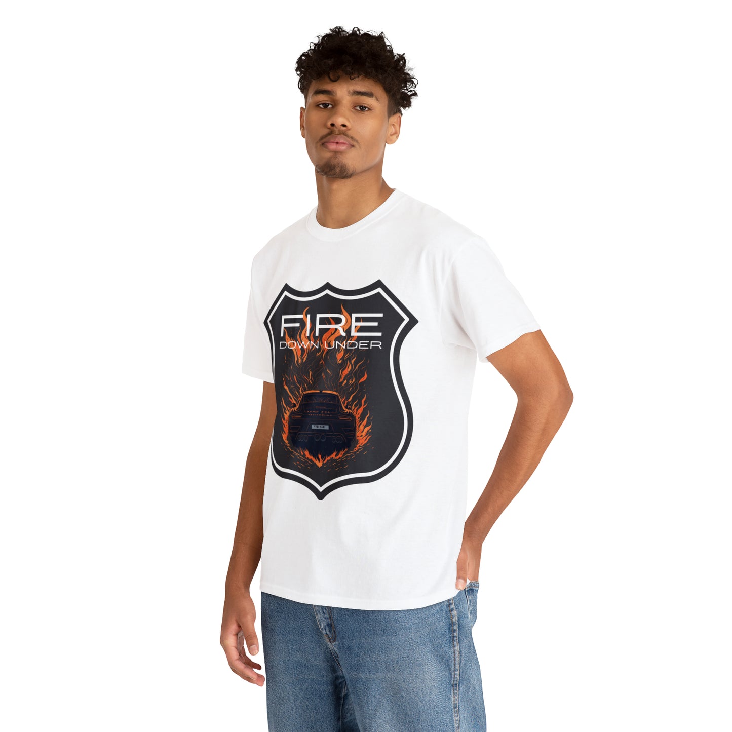 FIRE DOWN UNDER Unisex Heavy Cotton Tee