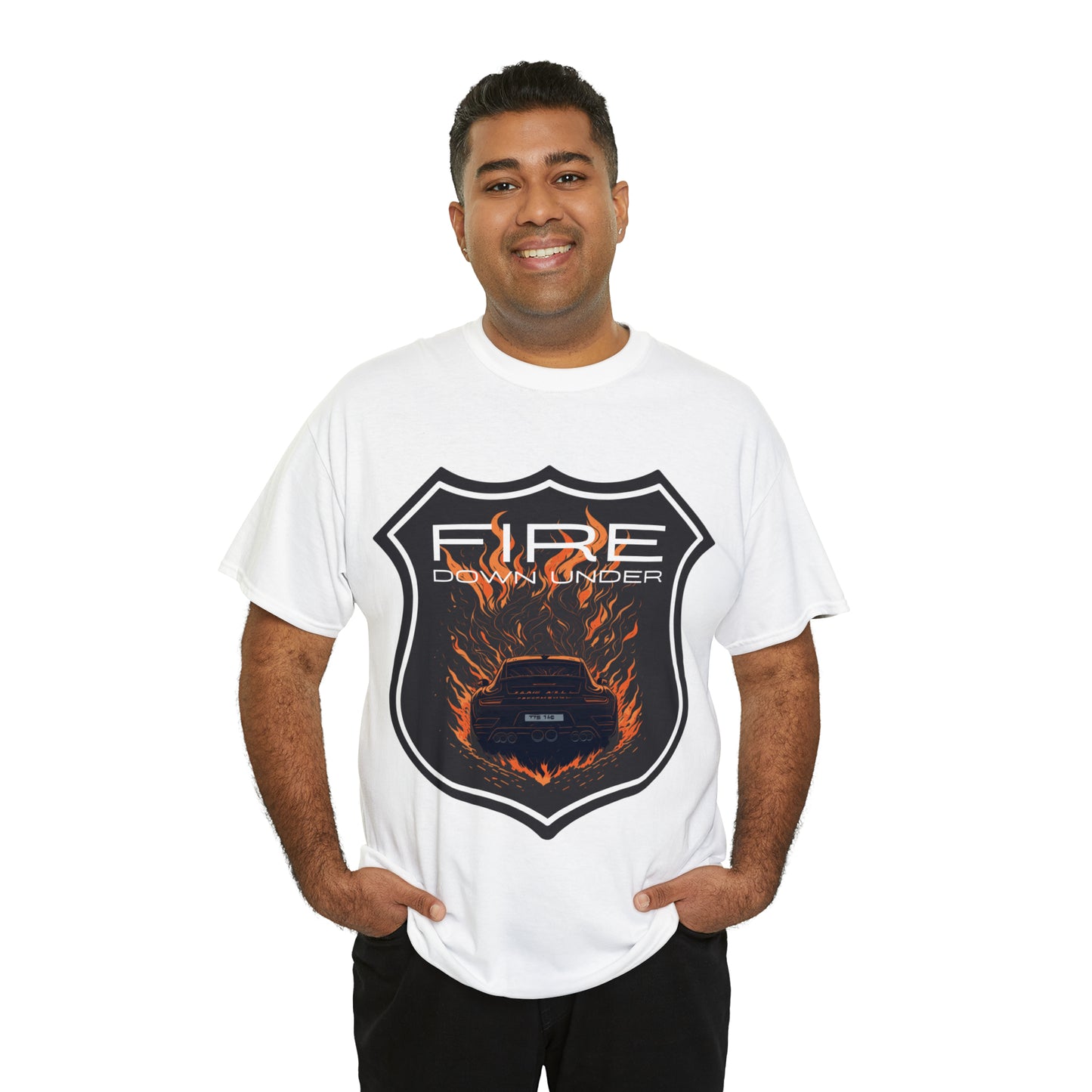 FIRE DOWN UNDER Unisex Heavy Cotton Tee