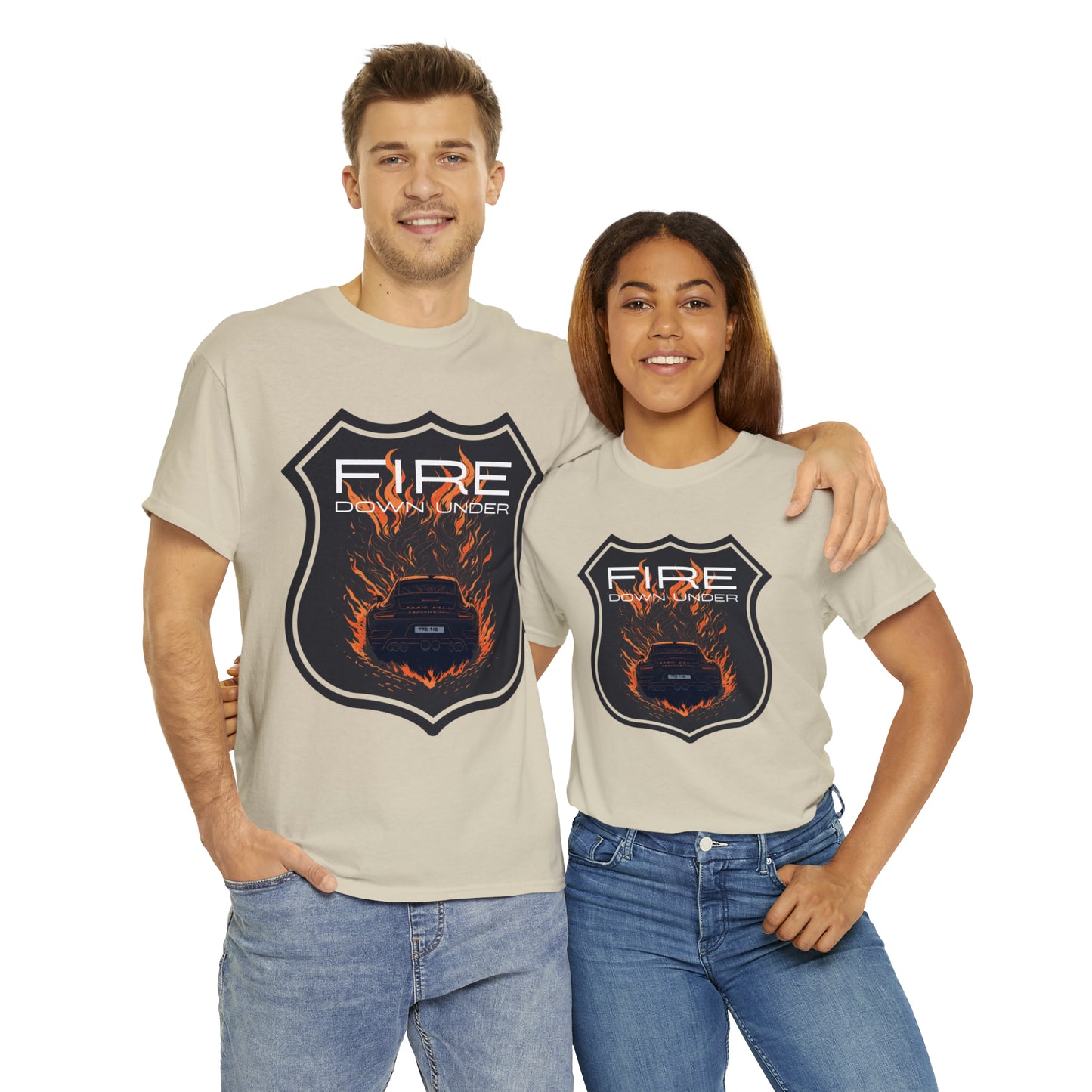 FIRE DOWN UNDER Unisex Heavy Cotton Tee