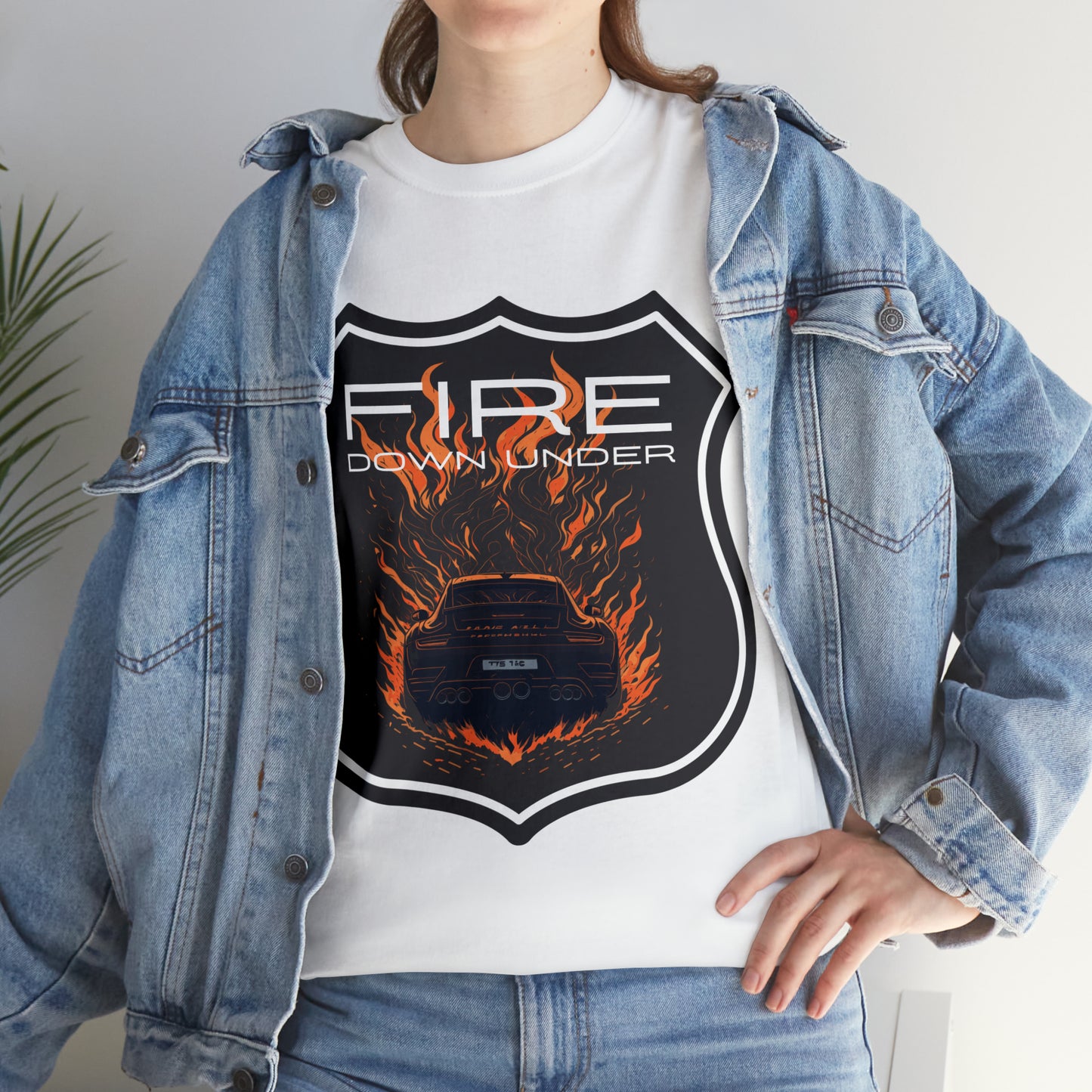 FIRE DOWN UNDER Unisex Heavy Cotton Tee