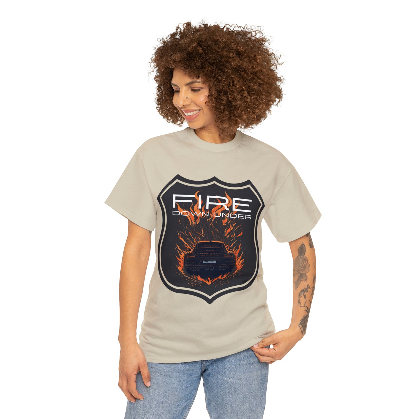 FIRE DOWN UNDER Unisex Heavy Cotton Tee