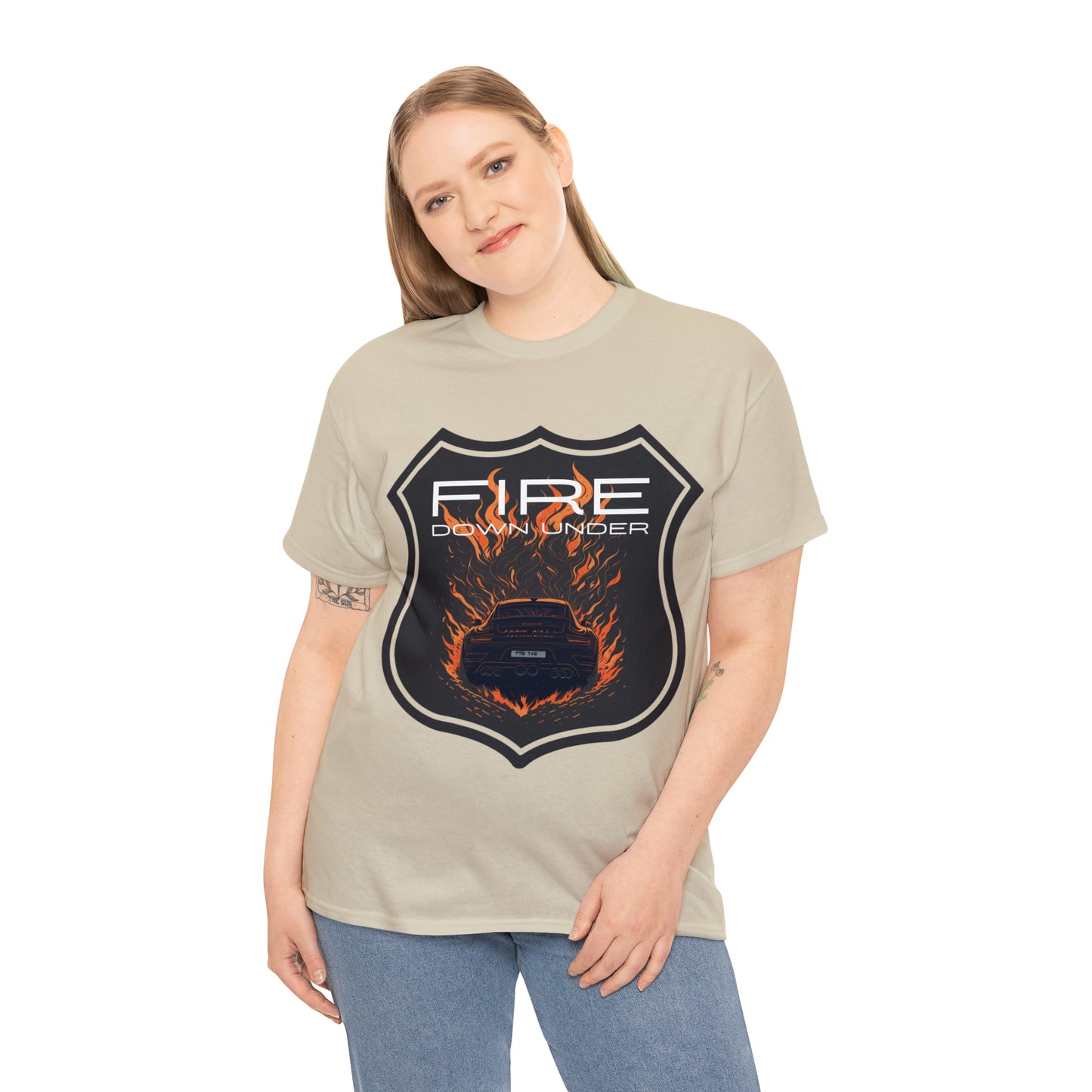 FIRE DOWN UNDER Unisex Heavy Cotton Tee