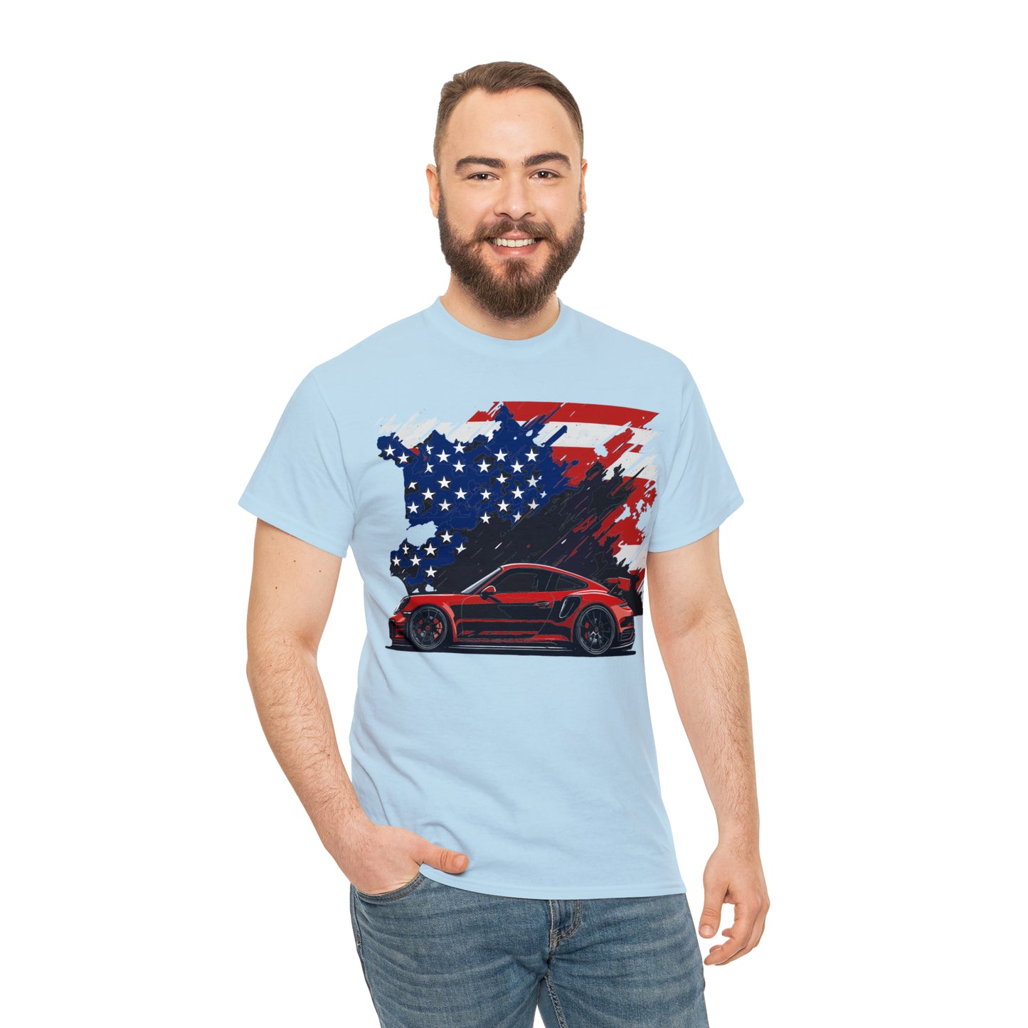 US FLAG RED Unisex Heavy Cotton Tee