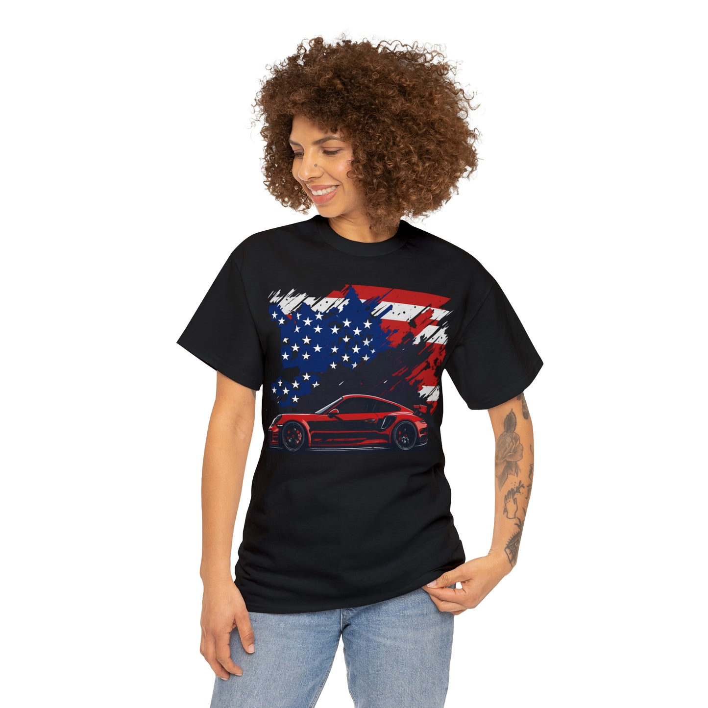 US FLAG RED Unisex Heavy Cotton Tee