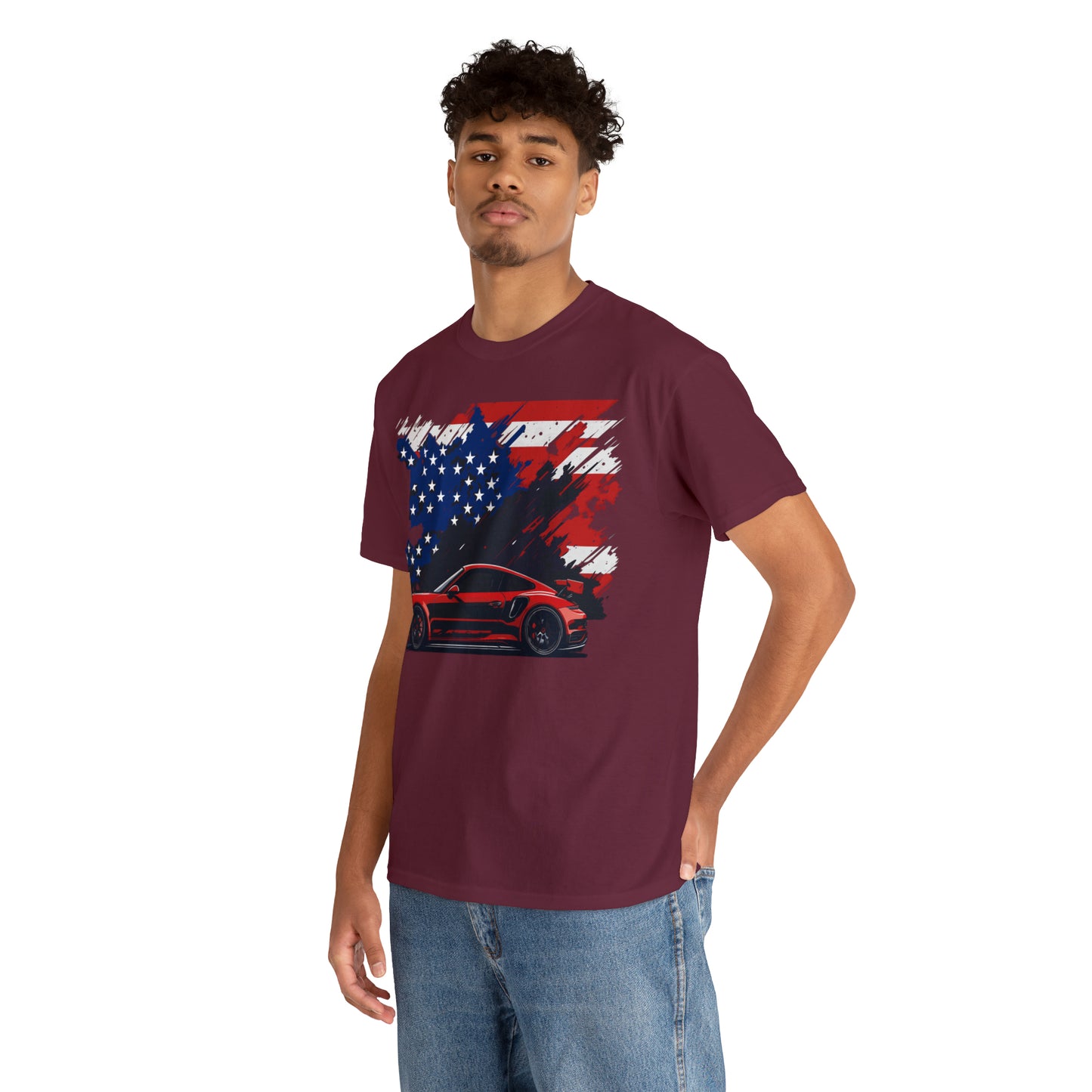 US FLAG RED Unisex Heavy Cotton Tee