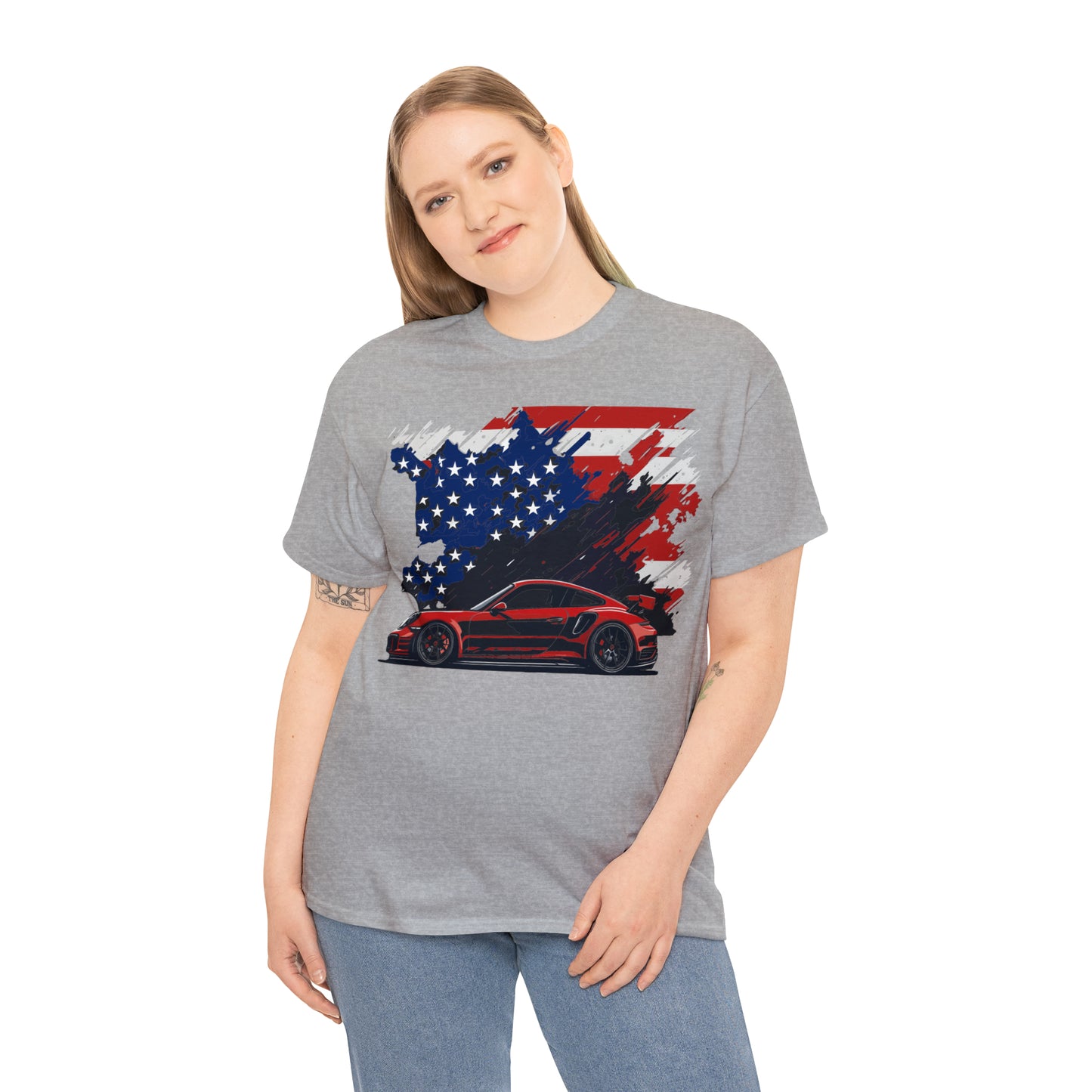 US FLAG RED Unisex Heavy Cotton Tee