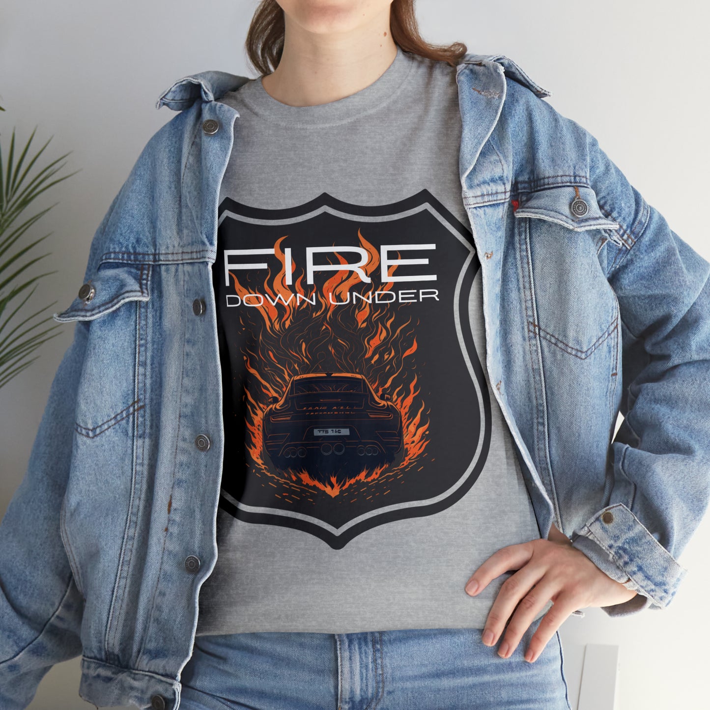 FIRE DOWN UNDER Unisex Heavy Cotton Tee