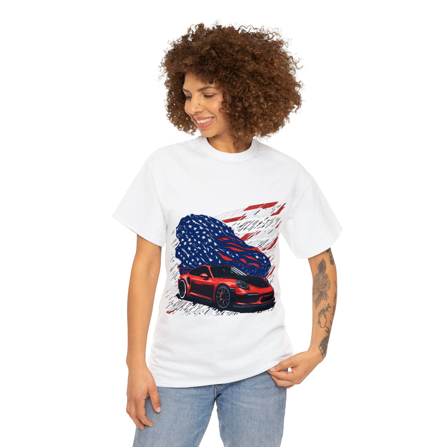 US FLAG Unisex Heavy Cotton Tee