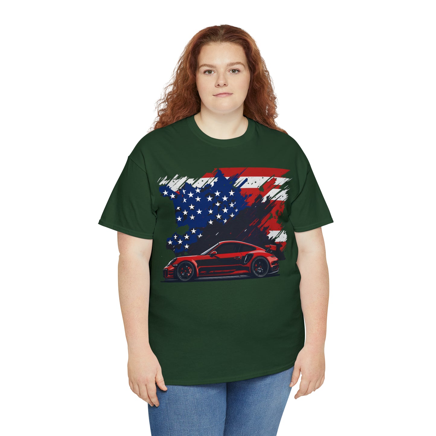 US FLAG RED Unisex Heavy Cotton Tee