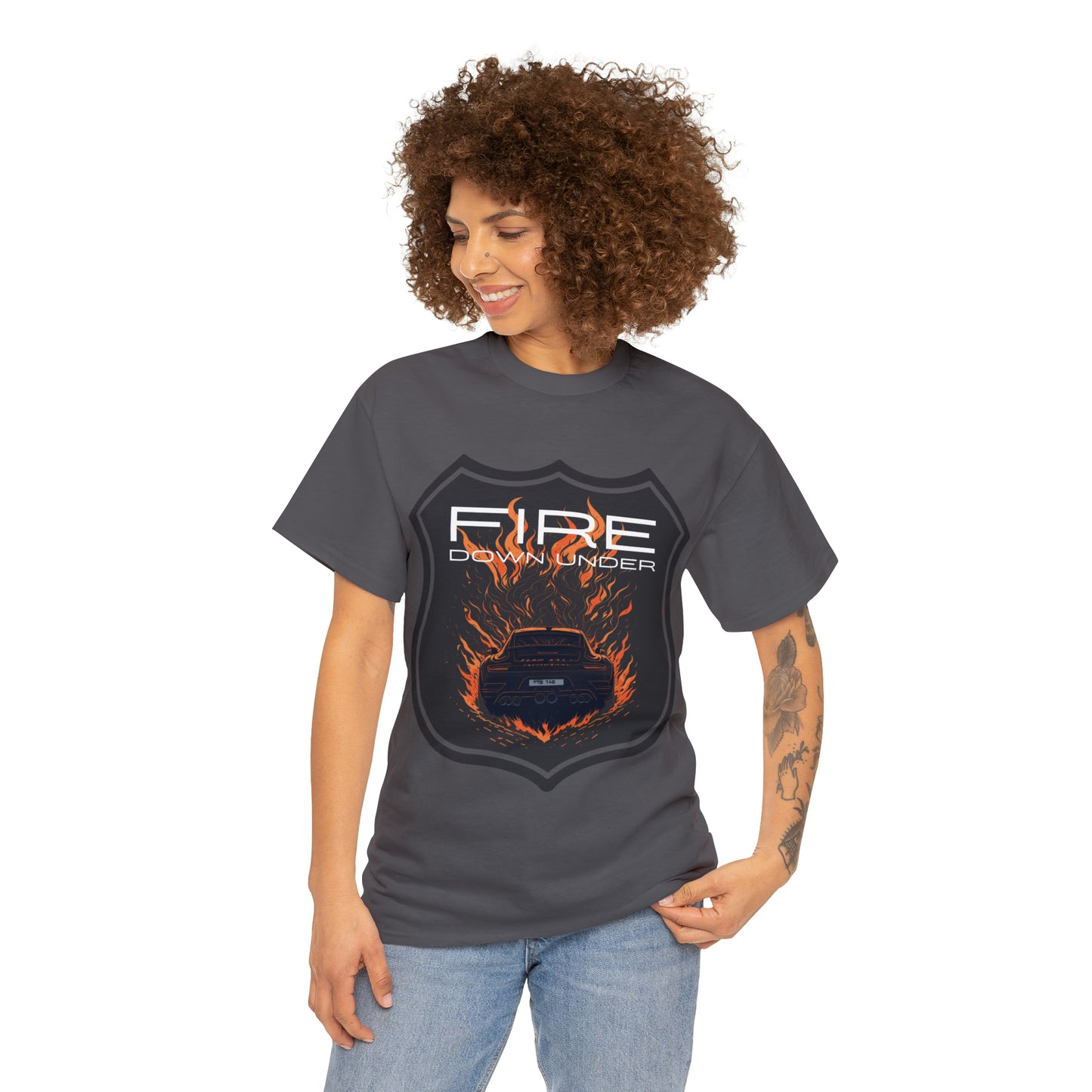 FIRE DOWN UNDER Unisex Heavy Cotton Tee