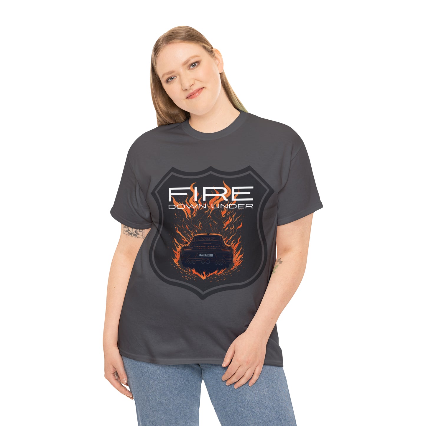 FIRE DOWN UNDER Unisex Heavy Cotton Tee