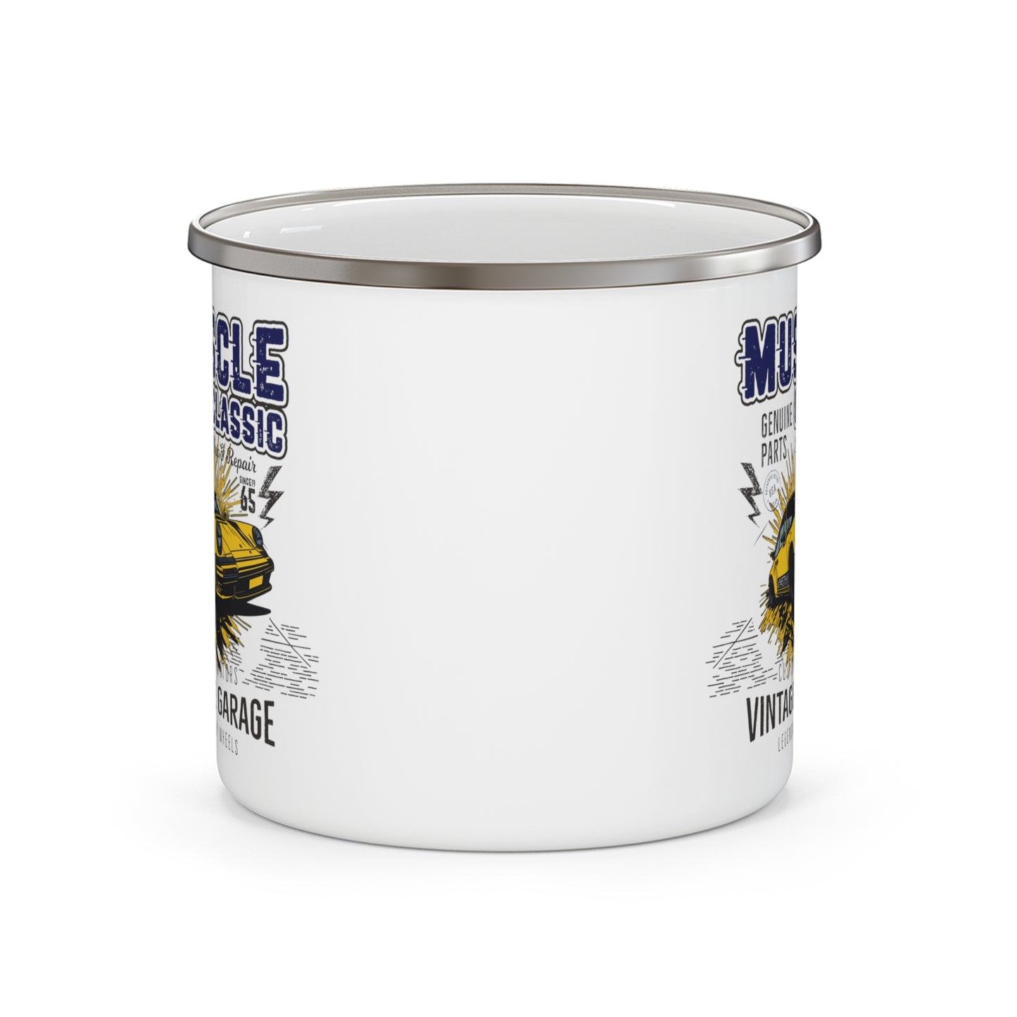 MUSCLE Enamel Camping Mug