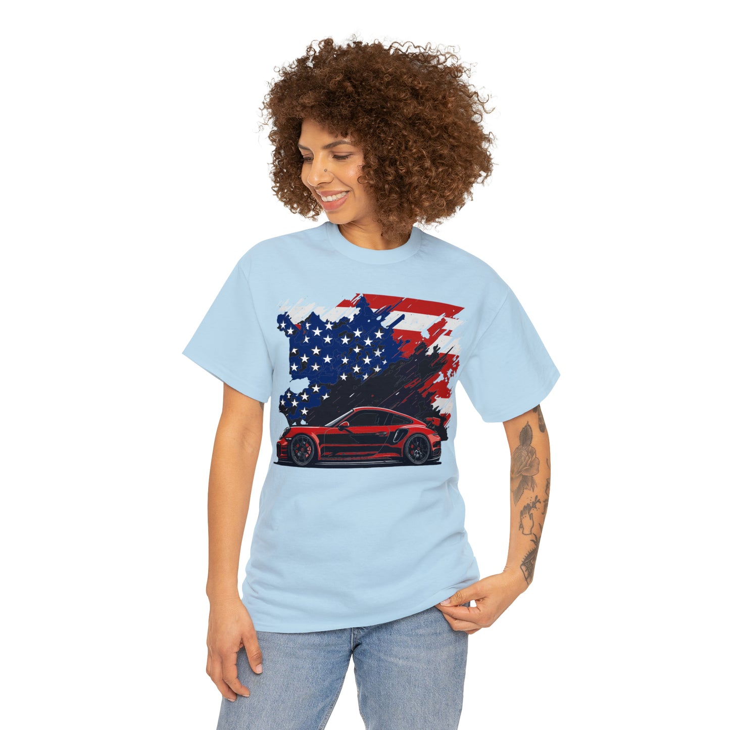 US FLAG RED Unisex Heavy Cotton Tee