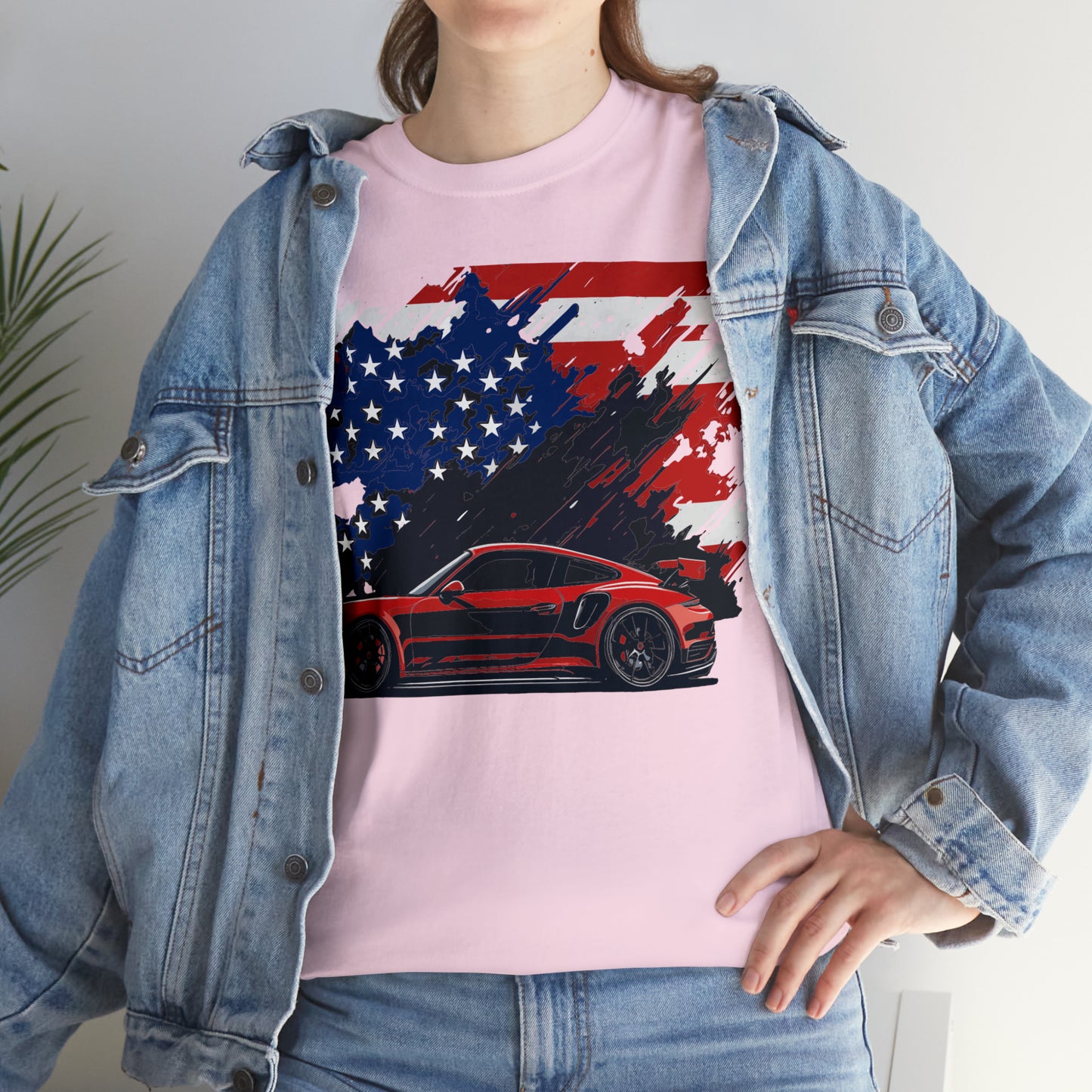 US FLAG RED Unisex Heavy Cotton Tee