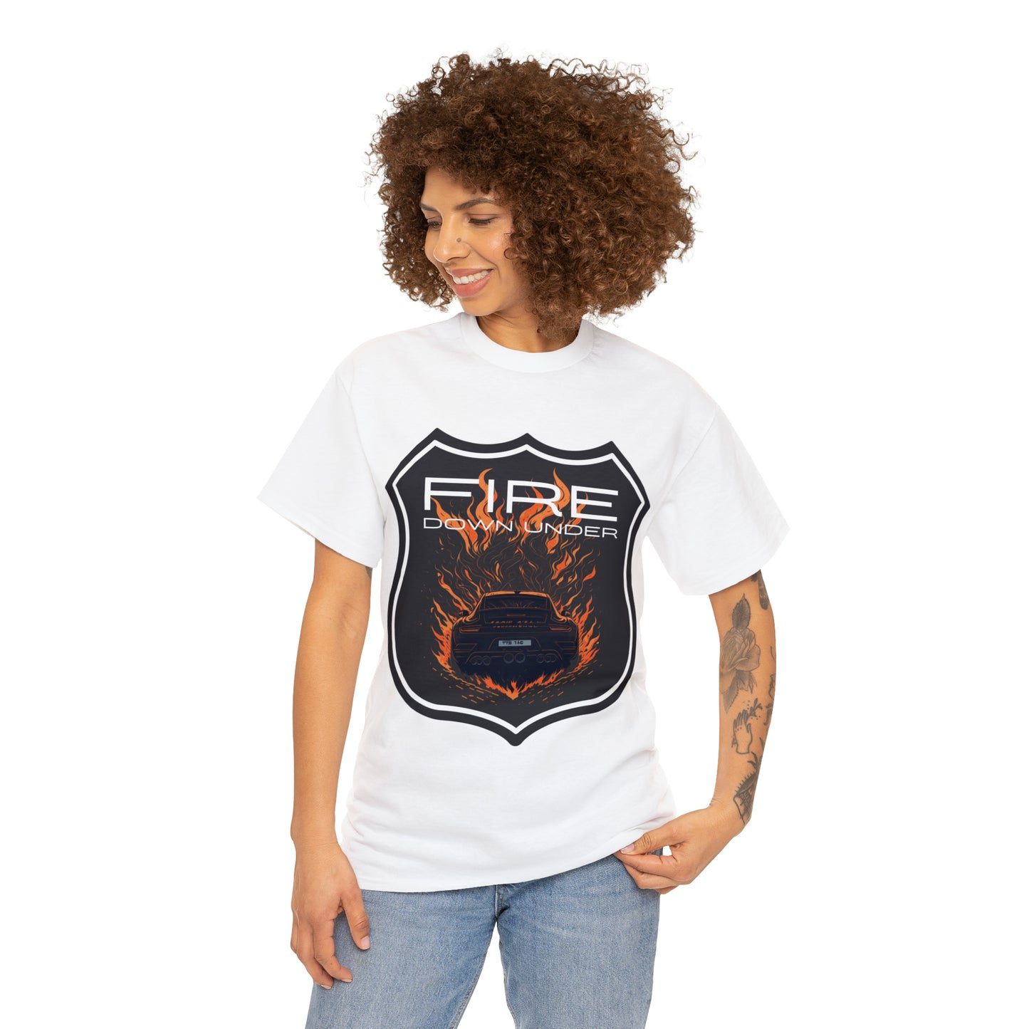 FIRE DOWN UNDER Unisex Heavy Cotton Tee